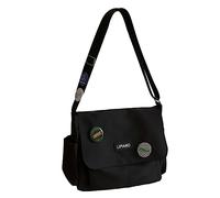 Sac à bandoulière pour femme - Sac fourre-tout en toile vintage esthétique, mignon, noir