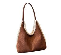 Sac à bandoulière pour femme Style coréen Aisselle Sac à main en peluche Sac à main assorti sous les bras Shopping Sortir ensemble Femmes en peluche Aisselle Styles coréens Grand sac à main et sac à