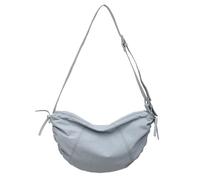 Sac à bandoulière pour femme Style coréen Dumplings Messagers plissés Couleur unie Bandoulière pour les trajets quotidiens des femmes Dumplings Simple Style coréen Bandoulière Shopping, bleu, One Size