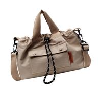 Sac à bandoulière pour femme Style coréen Sac à bandoulière avec cordon de serrage Sac à main en toile Sac à main Sac à main Sac à bandoulière pour femme Seau en toile Simple Épaule, kaki, One Size