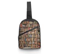 Sac à bandoulière pour femmes et hommes - Collection d'étagères amusantes et sac à bandoulière - Sac à dos décontracté - Sac de poitrine tendance résistant à l'eau - Sac banane à bandoulière - Blanc,
