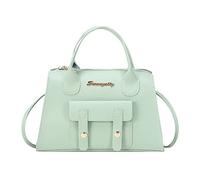 Sac à bandoulière pour femmes Nouveau motif Solide Simple Sac à main Sac à bandoulière Sac à fermeture éclair Haute capacité Sacs à bandoulière Femme Tissu Grand (Vert, Taille unique)