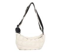 Sac à Bandoulière pour Femmes, Nylon Lightweight Puffer Tote Mand Sacs Purse Hiver Handbag Closur pour Usage Quotidien (White)