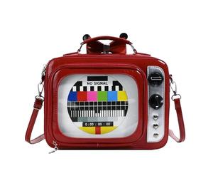 Sac à bandoulière pour femmes, sac à bandoulière en forme de TV, sac à dos de grande capacité, sac à dos multifonction pour pendule extérieure, utilisation quotidienne détails et un autre