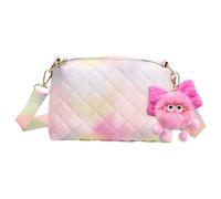 Sac À Bandoulière Pour Filles 1 Pièce, Pendentif En Peluche Arc 1 Pièce, Mini Sac À Bandoulière, Joli Sac À Main Arc-En-Ciel, Sac Pour Filles De Mode, Sac À Bandoulière Réglable