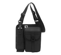 Sac à bandoulière pour homme, 26 x 25,5 x 6 cm, étanche, avec poche pour bouteille, pour téléphone, parapluie, travail, école, randonnée, gym, sport, trajet, affaires, voyage
