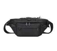 Sac à bandoulière pour homme avec boucle de ceinture et fermeture éclair - Confortable et tendance - Grande capacité - Sac banane d'ordinateur pour femme, Noir , taille unique