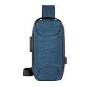 Sac à bandoulière pour homme avec serrure de poitrine et mot de passe, bleu, Taille unique
