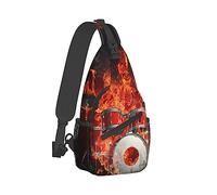 Sac à bandoulière pour homme et femme, compatible avec Rock Drum Fire Flame Skull Skeleton Sac à dos à bandoulière pour randonnée/camping/course à pied, sac à dos décontracté et de grande capacité ant