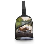 Sac à bandoulière pour homme et femme - Deux escargots sur le banc - Sac banane pour les voyages - Deux escargots sur le banc - Taille unique, Deux escargots sur le banc, Taille unique, Sacs à dos à