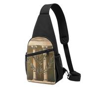 Sac à bandoulière pour homme et femme, motif bâtiment antique avec branche d'olivier romaine et imprimé grec, Noir , Taille unique, Sac à dos décontracté