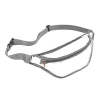 Sac à bandoulière pour homme et femme - Petit sac banane transparent mignon avec sangle réglable - Sac transparent approuvé par les stades, gris, Taille unique, Sacs à dos polochon