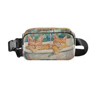Sac à bandoulière pour homme et femme résistant à l'eau - Explosion éclatante de couleur, Sweet Ocicat Cat Baignoire rétro, 1 size