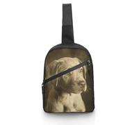 Sac à bandoulière pour homme et femme - Sac de poitrine avec yeux tristes - Sac banane pour voyage, chien aux yeux tristes, taille unique, sac à dos à bandoulière, Chien aux yeux tristes, Taille