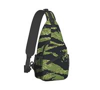 Sac à bandoulière pour homme et femme Vietnam Tiger Stripe Vert Noir Camo Art Gym Bags Sack Daypack Outdoor Backpack Multipurpose Anti Theft Carry On Bag, Compact Shoulder Chest Crossbody Bag