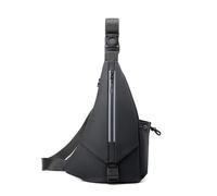 Sac à bandoulière pour homme - Grande capacité - Réfléchissant - Pour la nuit, Noir/blanc, Beauté de masse