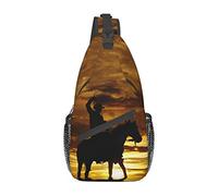 Sac à bandoulière pour Homme Ride Horse Happy Valentine's Day Sac à bandoulière pour Homme, léger, pour la randonnée et Les Voyages