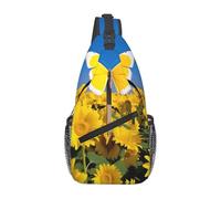 Sac à bandoulière pour homme, sac à dos de randonnée, course à pied, sac poitrine pour homme, sac à bandoulière. Motif papillon sur la croix