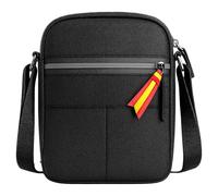 Sac à bandoulière pour homme style urbain et décontracté | Sac à bandoulière avec plusieurs compartiments | Léger et compact. Idéal pour un usage quotidien, les voyages ou le travail, Noir