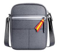 Sac à bandoulière pour homme style urbain et décontracté | Sac à bandoulière avec plusieurs compartiments | Léger et compact. Idéal pour un usage quotidien, les voyages ou le travail, gris