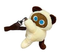 Sac à bandoulière pour jouets doux avec bandoulière rembourrée épaisse, sacoche de grande capacité pour un usage quotidien et les voyages, organiseur de jouets familial, beige, One Size