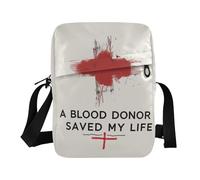 Sac à bandoulière pour le mois national du don de sang - Sac à bandoulière pour femme - Bandoulière réglable pour l'extérieur et le quotidien