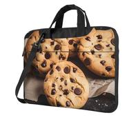 Sac à bandoulière pour ordinateur portable avec bandoulière Motif pépites de chocolat, noir, 13 inch