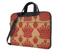 Sac à bandoulière pour ordinateur portable avec couronne rouge, Noir/blanc, 14 inch