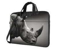 Sac à bandoulière pour ordinateur portable avec imprimé animal d'Afrique du Sud, triple couche de protection, résistant aux chocs, pour homme et femme, Noir , 14 inch