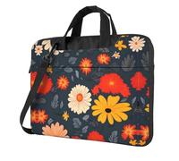 Sac à bandoulière pour ordinateur portable avec imprimé de belles fleurs, facile à utiliser lors de vos voyages d'affaires