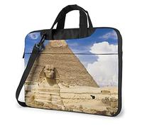 Sac à bandoulière pour Ordinateur Portable Chat imprimé étui pour Ordinateur Portable Sac à Main épaule Sac fourre-Tout Mallette de Voyage Pyramides d'egypte