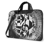 Sac à bandoulière pour Ordinateur Portable Chat imprimé étui pour Ordinateur Portable Sac à Main Sac fourre-Tout à bandoulière Mallette de Voyage thème Musical Musique Clefs