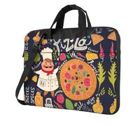 Sac à bandoulière pour ordinateur portable Chef Pizza Mallette pour ordinateur portable pour les voyages d'affaires et la protection de l'ordinateur portable, noir, 14 inch