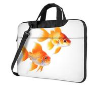 Sac à bandoulière pour ordinateur portable de 13 à 15,6" avec imprimé poissons rouges, noir, 13 inch