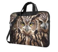 Sac à bandoulière pour ordinateur portable de 13 pouces pour homme et femme, sac à bandoulière étanche avec motif hibou, oiseaux et poignée