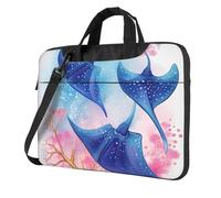 Sac à bandoulière pour ordinateur portable de 13 pouces pour homme et femme, sac à bandoulière étanche avec poignée et bandoulière pour animaux marins