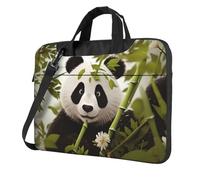 Sac à bandoulière pour ordinateur portable de 13 pouces pour homme et femme, sac à bandoulière étanche en forme d'animal et bambou avec poignée et sangle