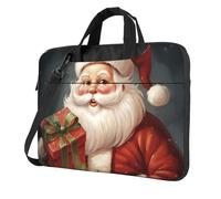 Sac à bandoulière pour ordinateur portable de 14" - Pour homme et femme - Étanche - Motif Père Noël - Avec boîte - Avec poignée et sangle