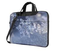 Sac à bandoulière pour ordinateur portable imprimé flocon de neige et cristaux - Facile à utiliser lors de vos voyages d'affaires