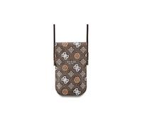 Sac à Bandoulière pour Smartphone Universel Modèle 4G Peony Emplacement de Carte Marron