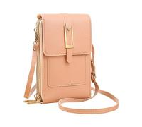 Sac à bandoulière pour téléphone portable à écran transparent - Petit sac multifonction pour téléphone portable - Sac pour femme - Portefeuille vertical - Bracelet porte-clés (PK1, taille unique)