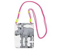 Sac à bandoulière pour téléphone portable avec impression animale pour téléphone, passeport de marche, portefeuille, Fuchsia, Taille unique