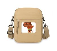 Sac à bandoulière pour téléphone portable avec nom du continent africain, carte de paysage, mini sac à main