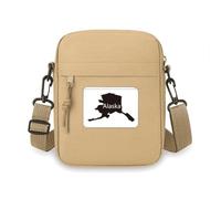 Sac à bandoulière pour téléphone portable, sac à main, sac à main, mini sac à bandoulière avec motif carte des États-Unis de l'Alaska