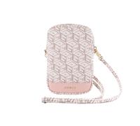 Sac à Bandoulière pour Téléphone Zippé Motif G Cube avec Logo en Métal Rose
