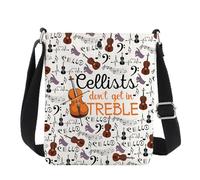 Sac à bandoulière pour violoncelliste, cadeau pour violoncelliste, cadeau pour instructeur de violoncelle, cadeau d'équipe de violoncelle, En Treble CB1, 111