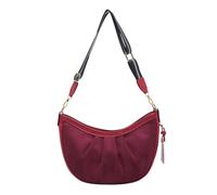 Sac à bandoulière pratique en cuir synthétique pour femmes et filles, Bourgogne, Bohème