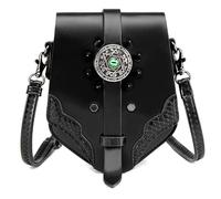 Sac à bandoulière punk punk pour femme, motif mauvais yeux, sac à bandoulière en cuir, sacoche pour festivals de musique et styles de rue, sac à main tendance pour femme