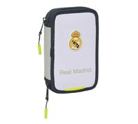 Sac à bandoulière Real Madrid 25/26 pour l'école et Les Loisirs Quotidiens - Petit Sac à bandoulière Real Madrid avec Sangle réglable et Plusieurs Poches, Trousse Double 29 pièces, Moderne
