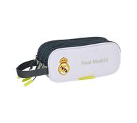 Sac à bandoulière Real Madrid 25/26 pour l'école et Les Loisirs Quotidiens - Petit Sac à bandoulière Real Madrid avec Sangle réglable et Plusieurs Poches, Trousse Triple, Moderne